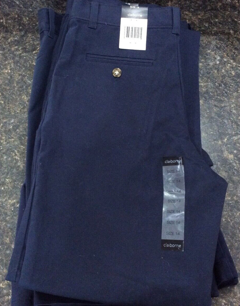 5 Pairs of Navy Blue School Uniform 3 Pants New Size 14 & 2 Shorts Size 16 Used