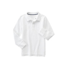 NWT GYMBOREE Boys Uniform Long Sleeve White Polo Shirt Size 10 Cotton