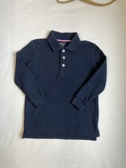 French Toast Uniform Long Sleeve Pique Polo Shirt, Blue, Size: XS (4/5), Unisex