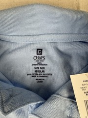 Chaps Polo Shirt Approved Schoolwear Boys Sz 8 Lt. Blue NWT