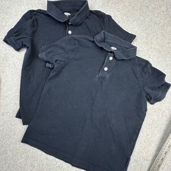 Old Navy Boys Navy Blue Short Sleeve Polo Shirts Lot of 2 Size 4T School Uniform
