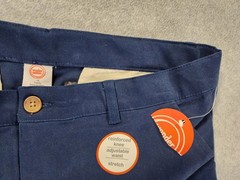 Wonder Nation School Uniform Pants Size 16 Husky Navy Adjust Waist Reinforce NEW