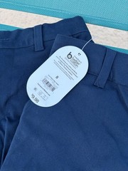 Wonder Nation Boys School Uniform Shorts Blue Cove Size 8 Twill Adjustable Waist