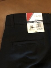 IZOD Size 20 Regular Uniform Boys Pants Adjustable Waist NWT Black pleated front