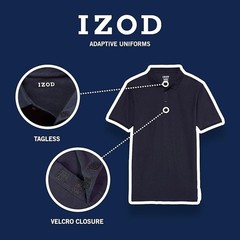 IZOD (size 18-20) Boys School Navy Blue Uniform Short Sleeve Polo Shirt