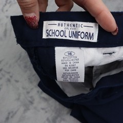 Authentic Galaxy Shorts Boys 16 Blue Set of 2 School Uniform Adjustable Waist