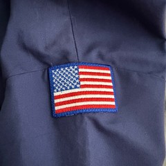 Boy Scouts of America Cub Scout Uniform Shirt Youth Medium Blue NWT USA Flag