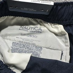 Nautica School Uniform Youth S 28×30 Navy Jogger Short Elastic Waist Drawstring