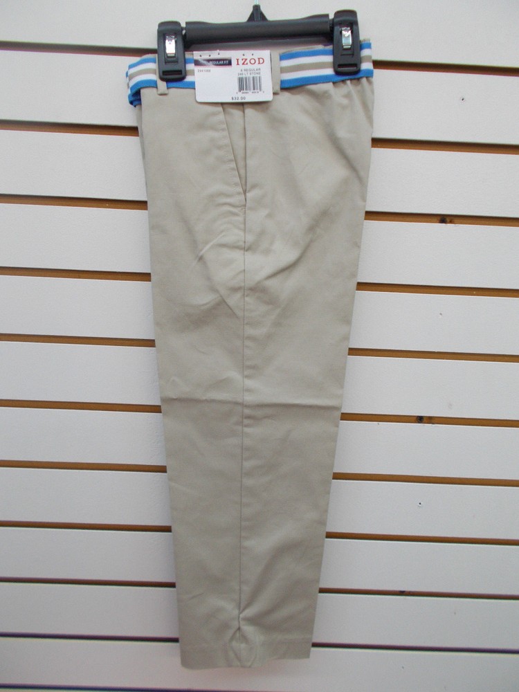 Boys IZOD $32 Khaki, Green & White Dress/Casual Pants Sizes 4, 5 & 6