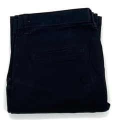 Place Boys Woven Bootcut Chino Pants Black Stretch Cotton Blend 16 New