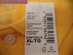 The Children’s Place Boys’ Yellow Pencil Uniform Pique Polo XL (14) 193511657624