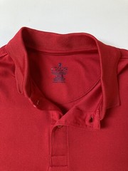 Boys Polo Shirt Size 14/16 Reg Chaps School Approved Uniform Red S-Sleeve 1 Pull