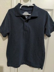 Dickies Boys Navy Blue Short Sleeve School Uniform Shirt Top Size M 5/6