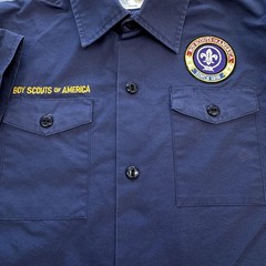 Boy Scouts Of America Shirt Boys M Blue Uniform Cotton/Poly Twill Pockets