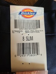 Dickies Boys Navy Pleated Front Slim Fit Uniform Shorts, Size 8 (299)