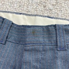 Boys Dress Pants sz 14 Slim Blue Pin Striped School Uniform Minimalist Executive