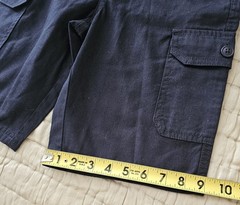 School Uniform Shorts Boys Sz L 14/16 Navy Blue Cargo 9″ Inseam Sovereign State