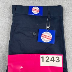 School Uniform Shorts Size 40 Navy Blue Slash Pocket Chino New NWT