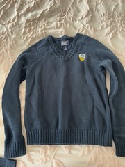 Lands’ End Boys Navy School Uniform Sweater & Pants Set S 6-7 7S
