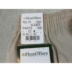 Flynn O’Hara Khaki Pull On All Elastic School Uniform Pants Size 4 7659Y NEW