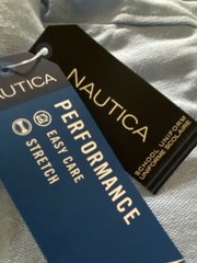 Nautica Polo Shirt Boys Medium 10/12 Performance Stretch Short Sleeve Uniform
