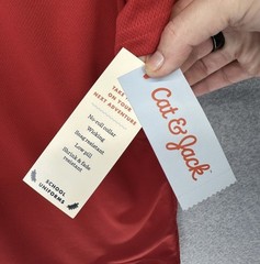 Cat & Jack Boys Top Red School Uniform Polo Shirt Size Large Large Wicking NWT