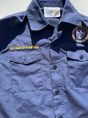 Kid’s Boy Scouts of America Shirt Navy Blue Uniform Official M Outdoor Camp