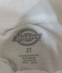 Dickies KS234WH Toddler Polo 2T White Short Sleeve Uniform School