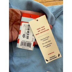 Cat & Jack Boys Light Blue Short Sleeve School Uniform Polo Shirt S 6/7 New