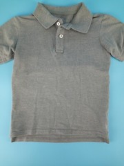 Wonder Nation Boys Size XS 4 – 5 Uniform Collar Shirt 1/4 Button Up Gray Grey