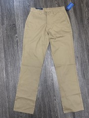 Nautica Pants Boys 18 Khaki School Uniform Reinforced Knee Performance Stretch