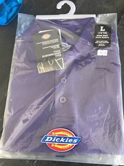 Dickies Kids Short Sleeve Polo Shirt Uniform Purple Size Large 14-16