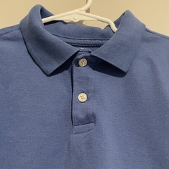 2 Oshkosh Size 6 Boys Shirts Short Sleeve Blue Uniform School Cotton Polyester