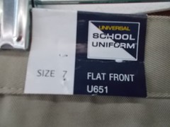 Boys Universal Uniform Khaki Perma Press Pants Regular & Husky Sizes 10 – 16