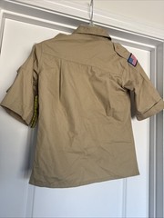 NEW Boy Scouts America Short Sleeve Poplin Shirt BSA Youth Small Capitol Council