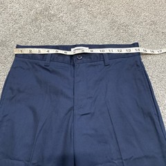 LANDS END Navy School Uniform UNHEMMED Pants Flat Front Adjustable Boys 14 NEW