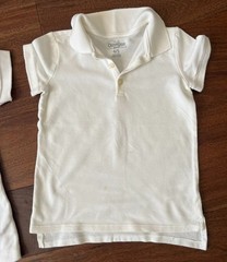 Lot of 2 Boys polo shorts uniform school Austin Oshkosh white Size 4/5 5/6