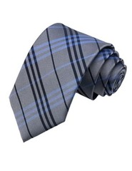Striped Ties for Men 3.15″ Classic Plaid Pattern Mens Necktie for Blue Black