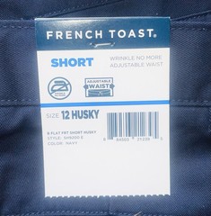 Lot Of 2 Boys French Toast Performance Navy Blue Uniform Shorts sz 12 Husky NWT