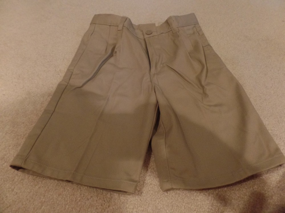 Boys, Arizona Jeans, School Uniform Shorts, Size: 7, Pleated, Khaki, NWT