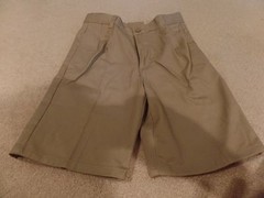 Boys, Arizona Jeans, School Uniform Shorts, Size: 7, Pleated, Khaki, NWT