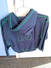 Hooded Sweatshirt Navy w/ Green Youth Large Sunshine School Uniforms #13