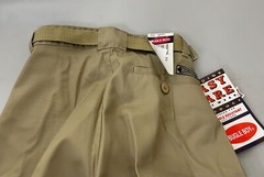 Bugle Boy Khaki Pants Boys Pants Prep School Uniform w/ Belt Sizes: 8 – 20