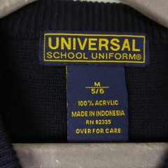 Universal School Uniform Sweater Vest Yth SZ M 5/6 Preppy Academia Navy Blue NWT