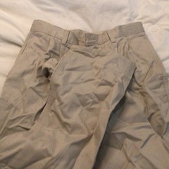 Chaps Pants Boys 18 Slim Khaki School Uniform Adjustable Waist Playground Tough