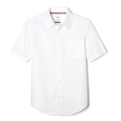 French Toast Boys’ Short Sleeve Classic Poplin Dress Shirt (Kids 14, White
