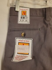 NWT A+ Easy Care Boys Grey School Uniform Pants Size 27×22.5 Husky Large 14