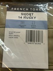 French Toast Boys Khaki Uniform Shorts Size 14 Husky NWT