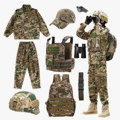 Tactical Military Uniform Boys Sz 130 MEDIUM Shirt Pants Suit Vest Backpack Set