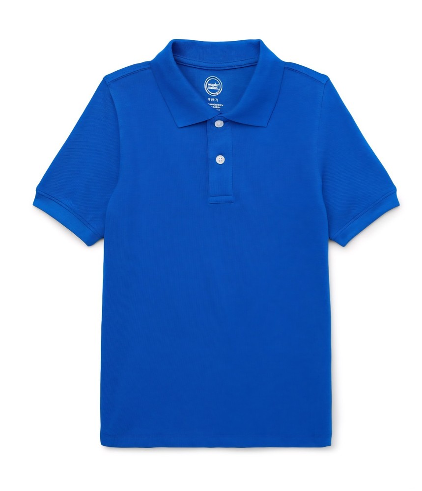 Wonder Nation Boy’s Royal Blue School Uniform Short Sleeve Polo Size XXL HUSKY